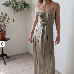 H&M Gold satin dress